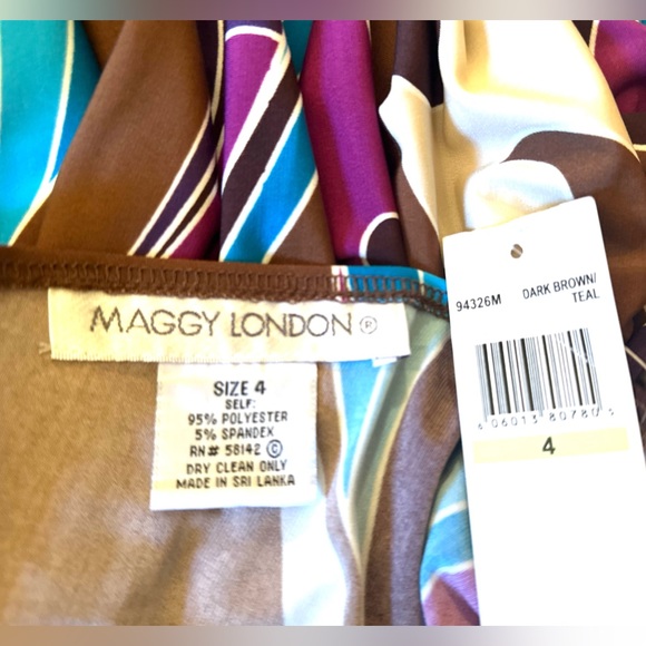 ⬇️✅MAGGY 60%Off🙃NWT LONDON DRESS Autumn Swirls, great Design - Picture 5 of 8